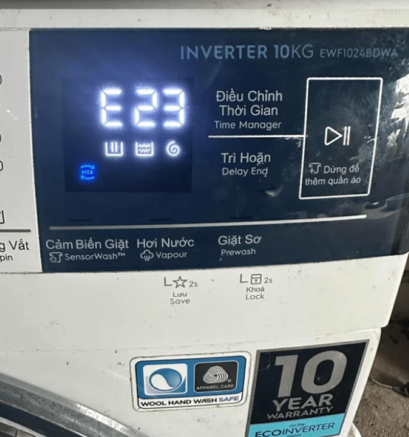 Máy Giặt Electrolux Báo Lỗi E23