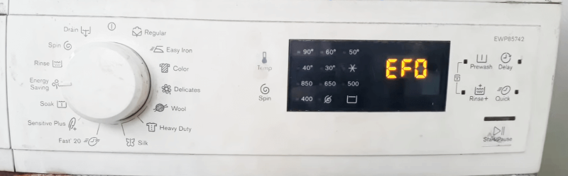 Lỗi Ef0 Máy Giặt Electrolux Là Lỗi Gì?