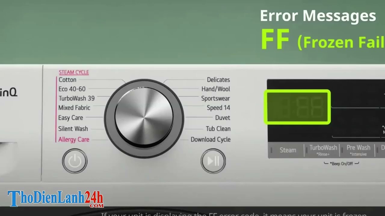 Lỗi FF máy giặt LG là gì? Biểu hiện