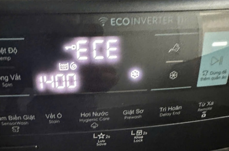 Lỗi ECE trên máy giặt Electrolux: Nguyên nhân và biểu hiện