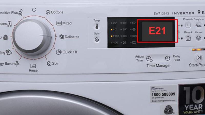 Lỗi e21 máy giặt Toshiba là lỗi như thế nào? Cách xử lý hiệu quả nhất