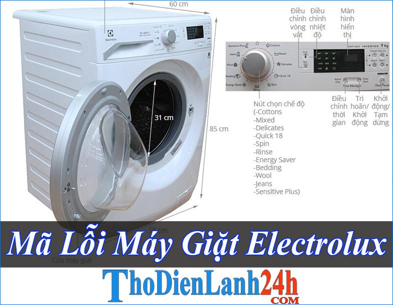 Bảng mã lỗi máy giặt Electrolux – Đẩy đủ nhất Nguyên Nhân – Cách sửa chữa